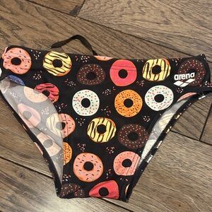 Arena Men's Donut Print Swim Briefs - Black